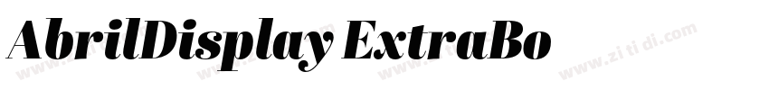 AbrilDisplay ExtraBo字体转换